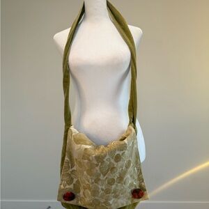 Stylish Olive Green and Beige Women's Bag